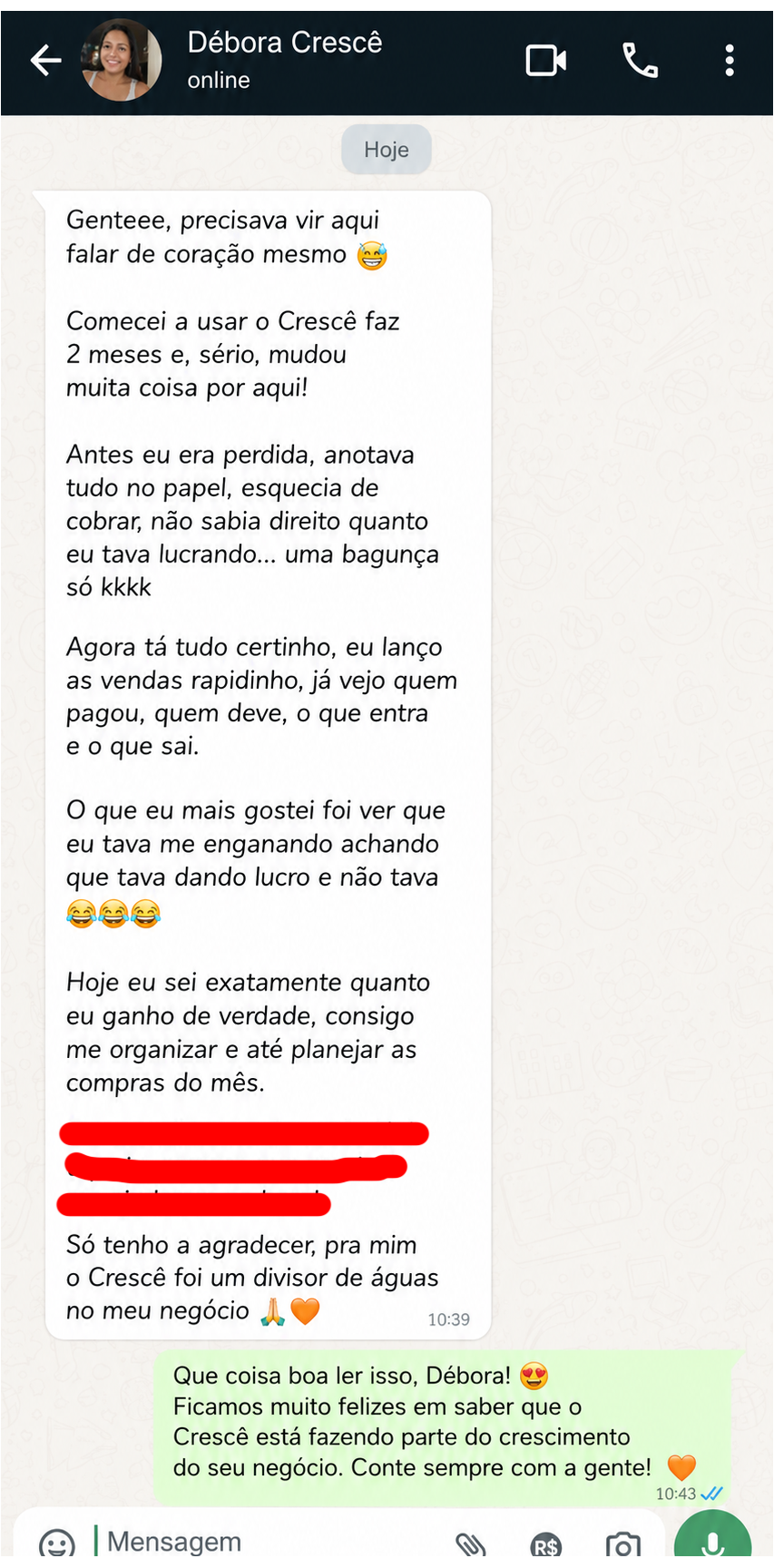 Depoimento Débora